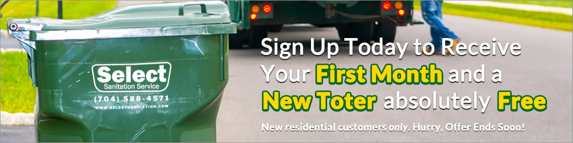 Residential Garbage and Recycling Promotional Banner for Indian Land